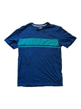 Old Navy Boys XL 14-16 Striped T-Shirt Navy Blue Teal